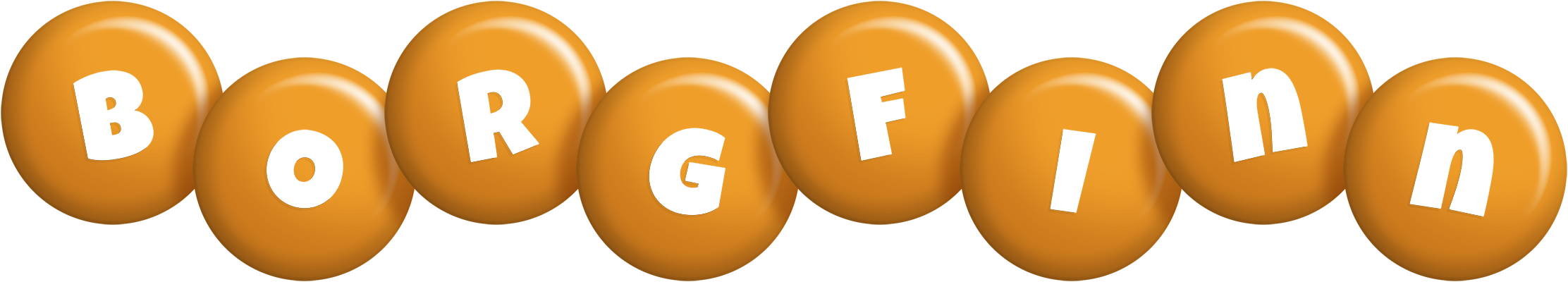 Borgfinn candy-orange logo