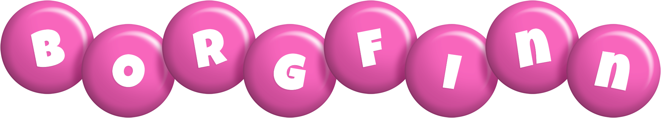 Borgfinn candy-pink logo