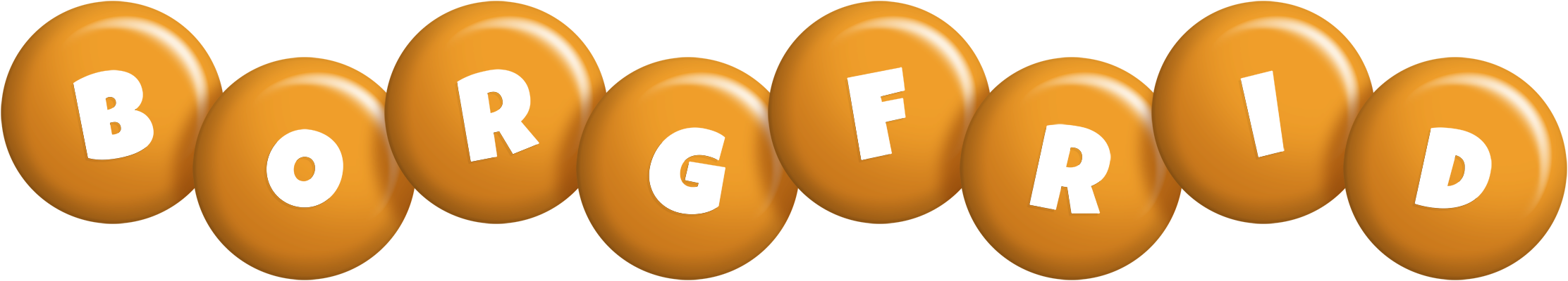 Borgfrid candy-orange logo