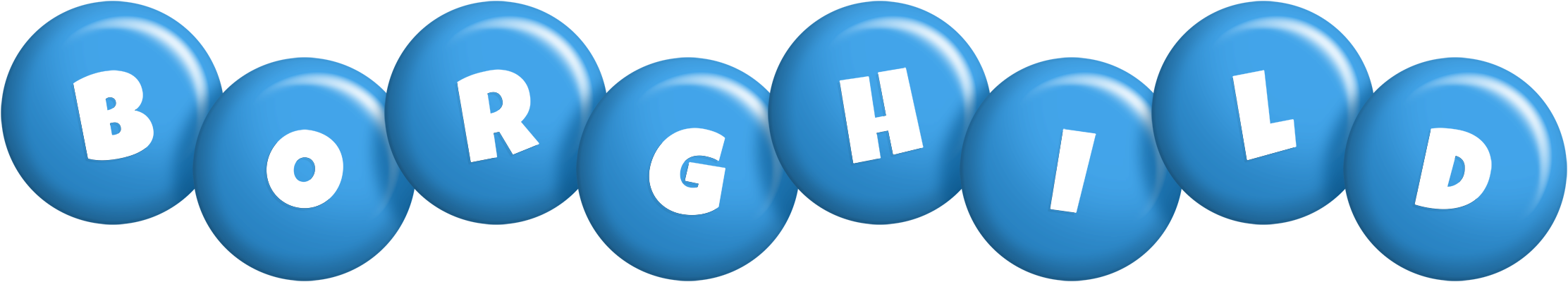 Borghild candy-blue logo