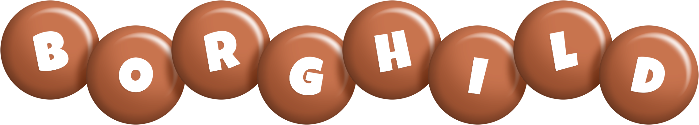 Borghild candy-brown logo