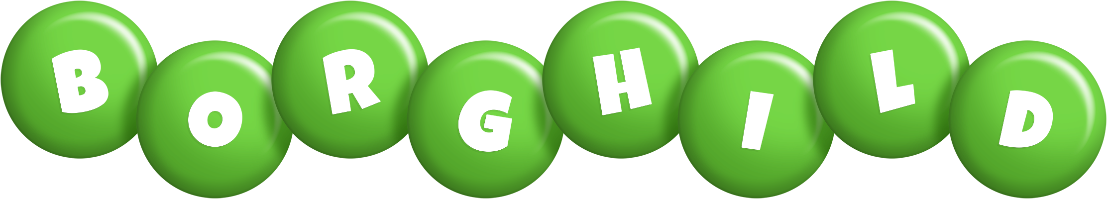 Borghild candy-green logo