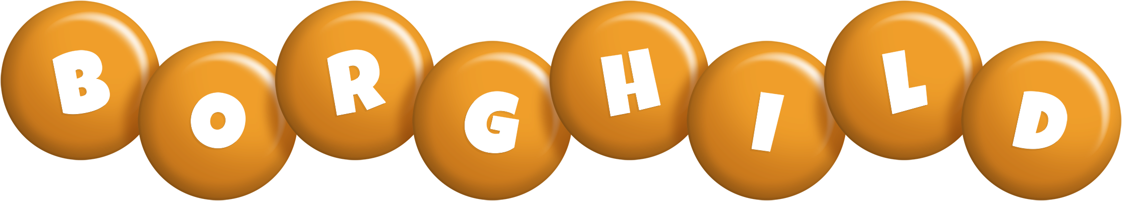 Borghild candy-orange logo