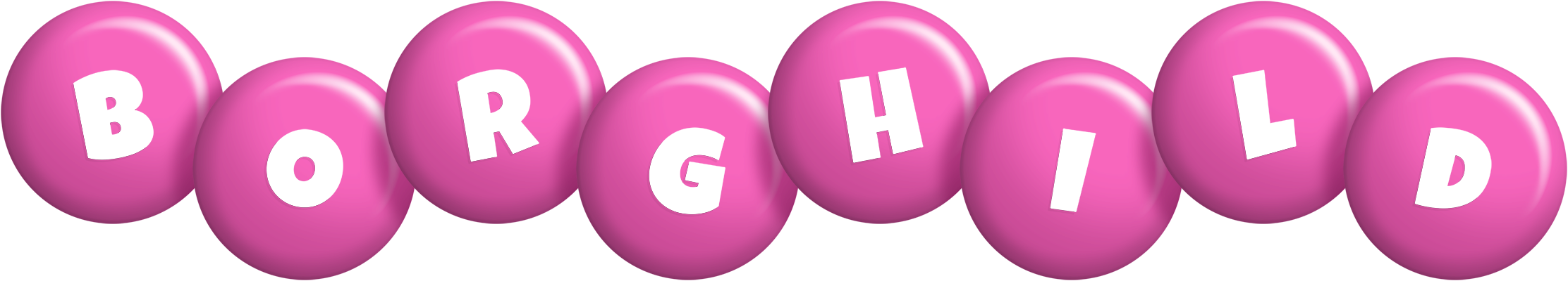 Borghild candy-pink logo