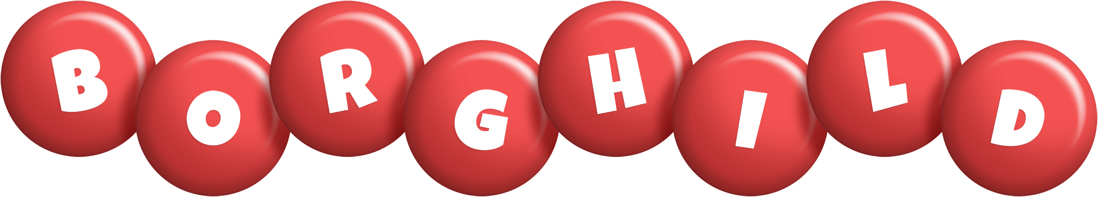 Borghild candy-red logo