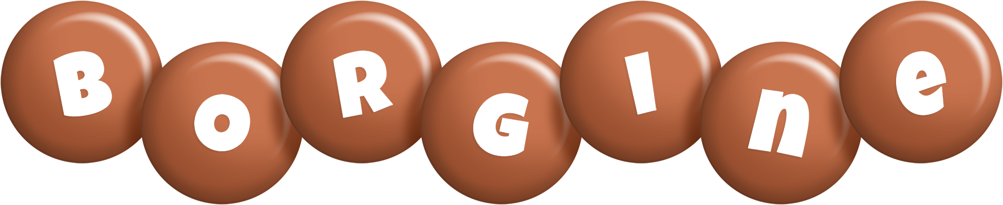 Borgine candy-brown logo