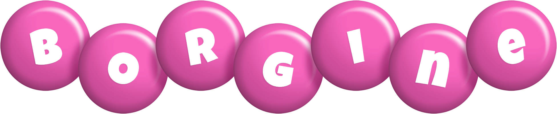 Borgine candy-pink logo