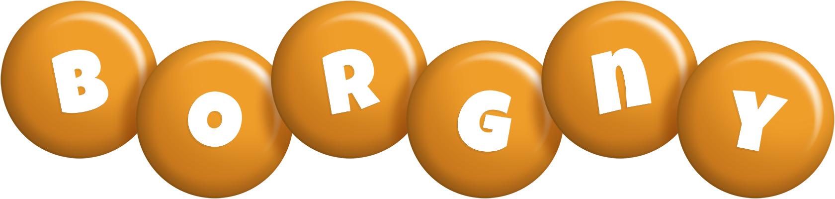 Borgny candy-orange logo
