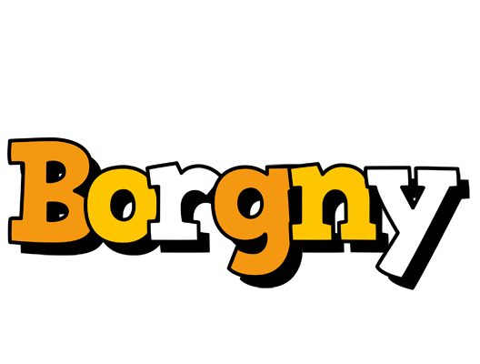Borgny cartoon logo