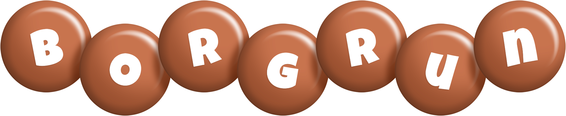 Borgrun candy-brown logo