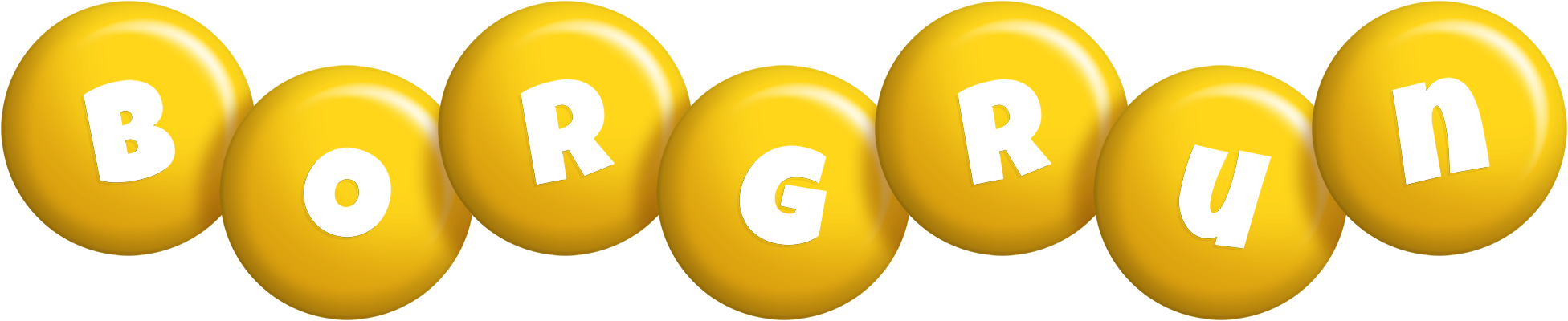 Borgrun candy-yellow logo