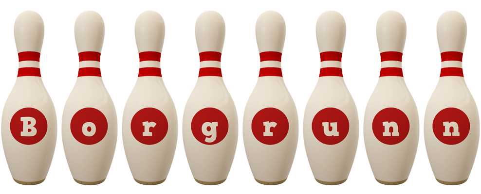 Borgrunn bowling-pin logo