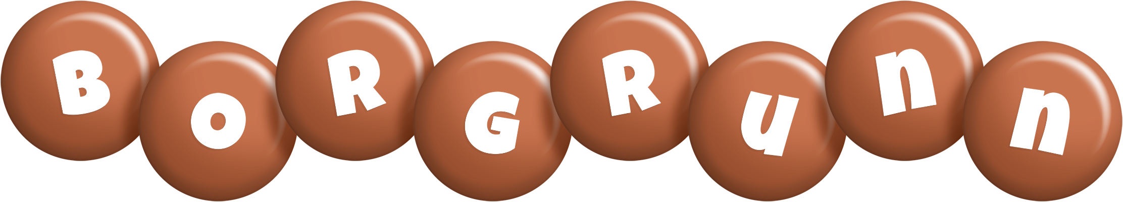 Borgrunn candy-brown logo