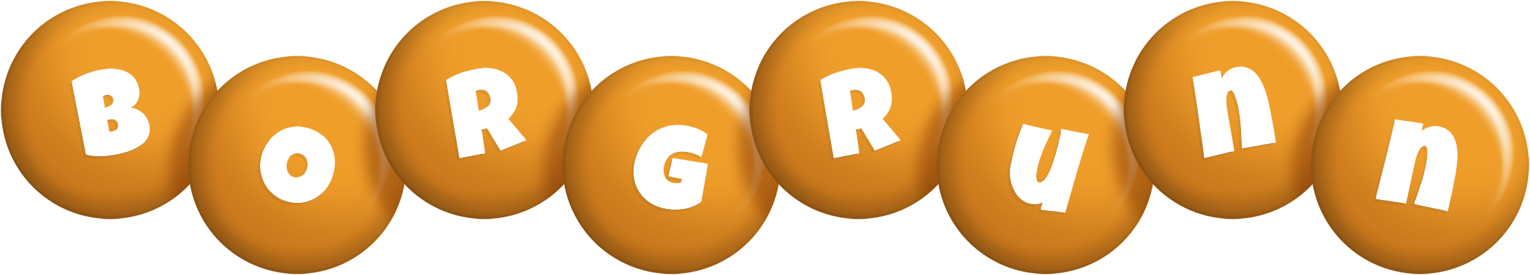 Borgrunn candy-orange logo