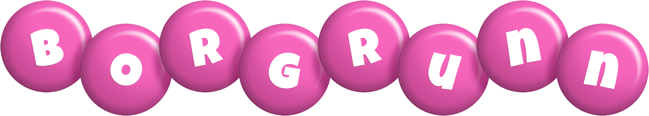 Borgrunn candy-pink logo