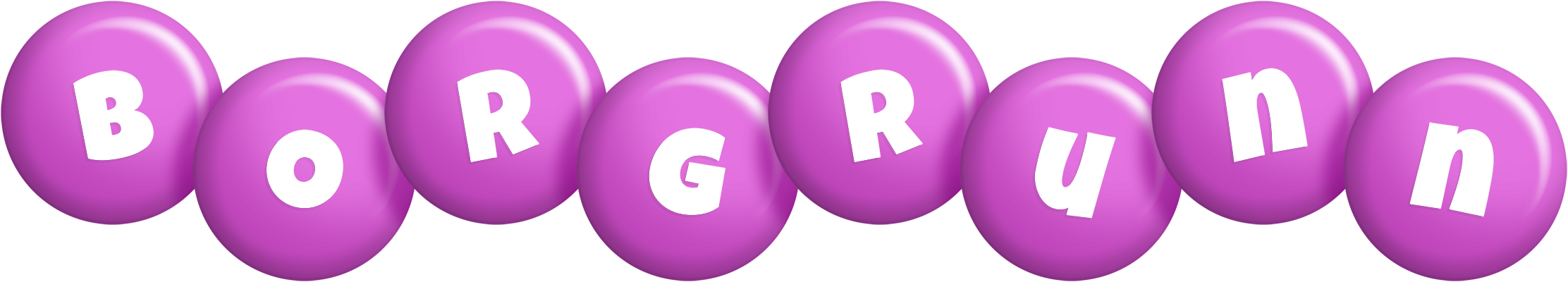 Borgrunn candy-purple logo