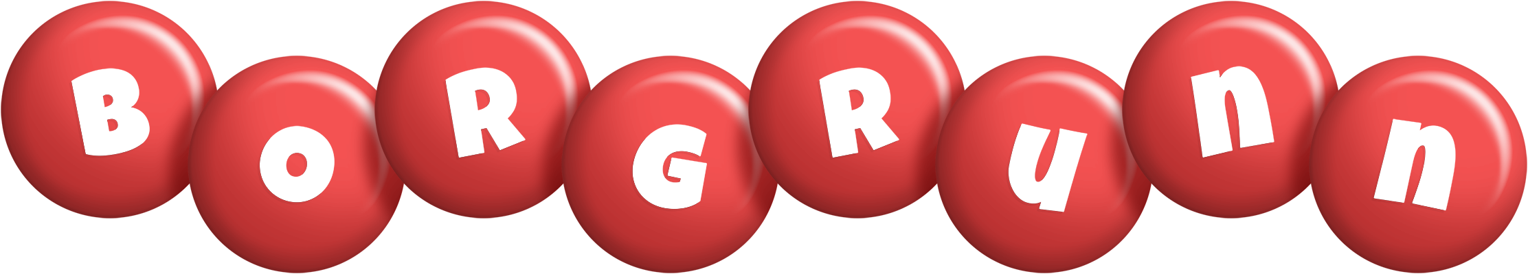 Borgrunn candy-red logo