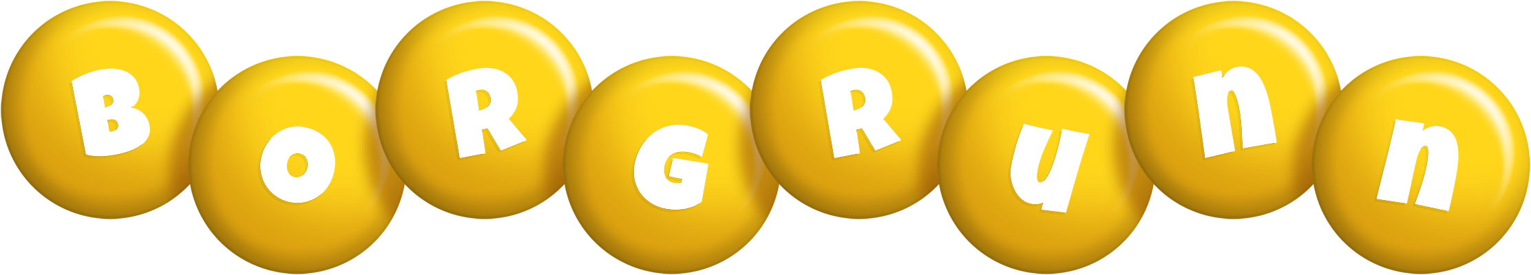 Borgrunn candy-yellow logo