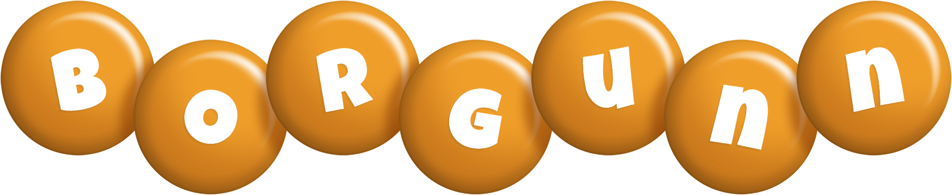 Borgunn candy-orange logo