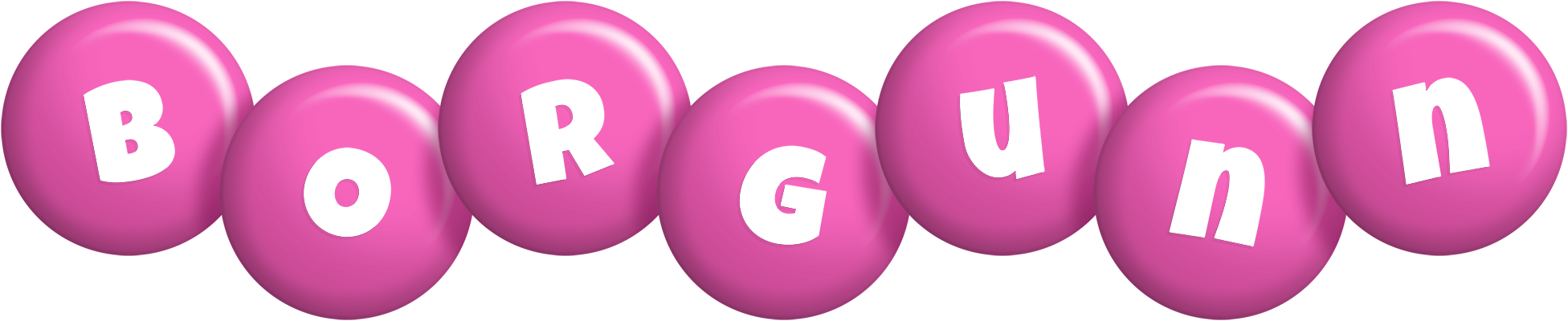 Borgunn candy-pink logo