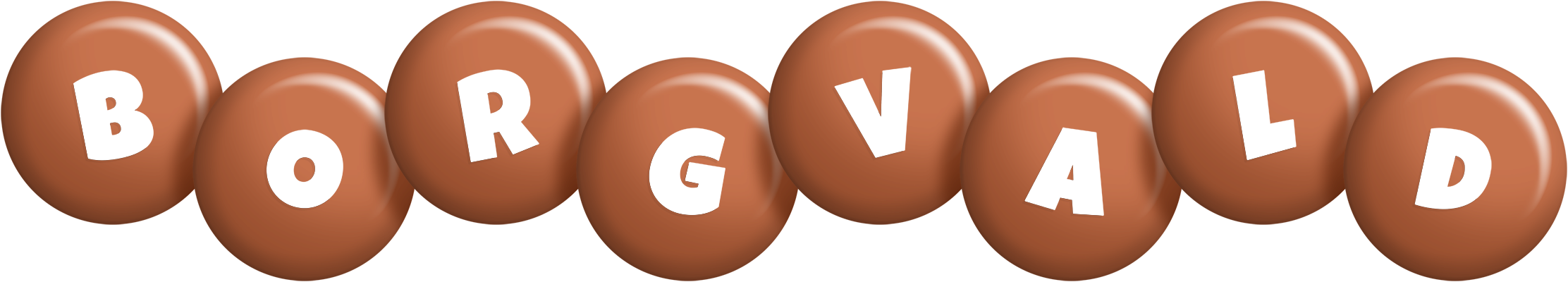 Borgvald candy-brown logo