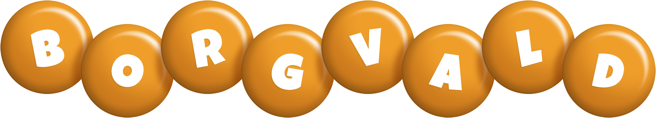 Borgvald candy-orange logo