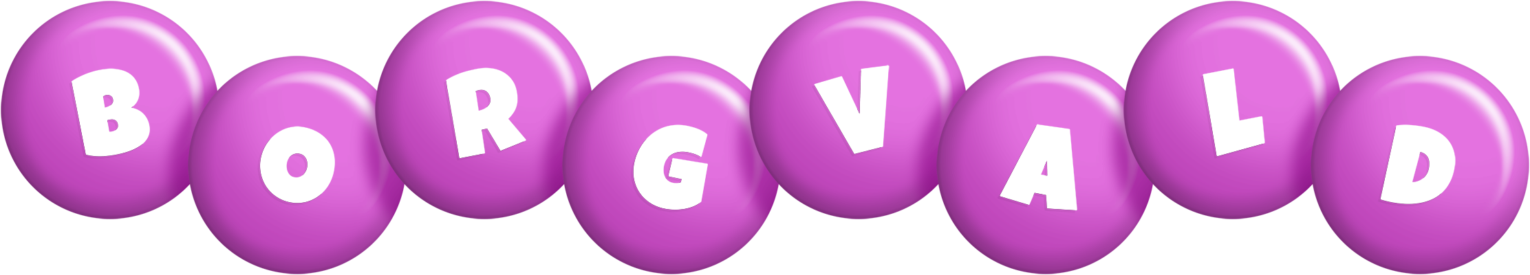 Borgvald candy-purple logo