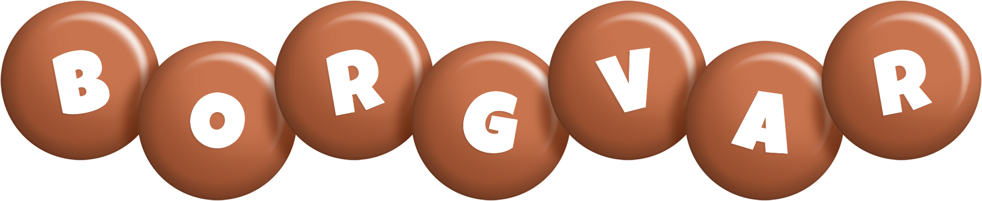 Borgvar candy-brown logo