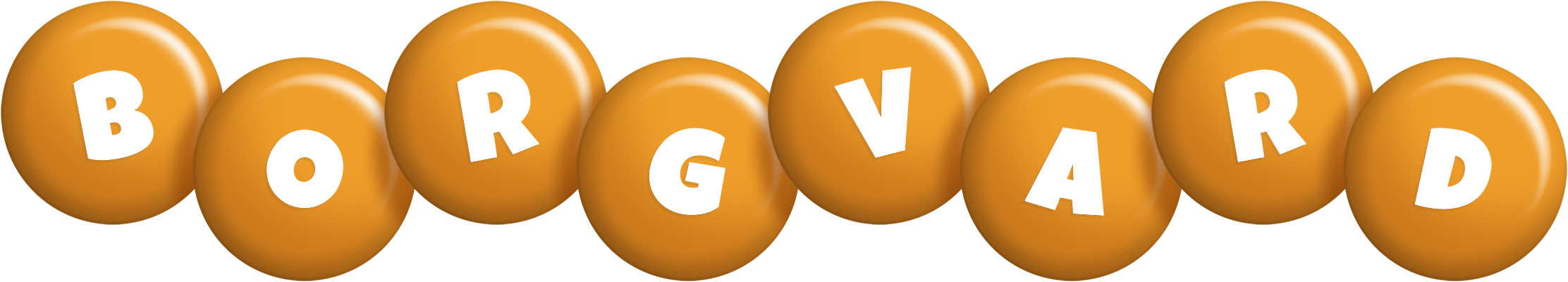 Borgvard candy-orange logo