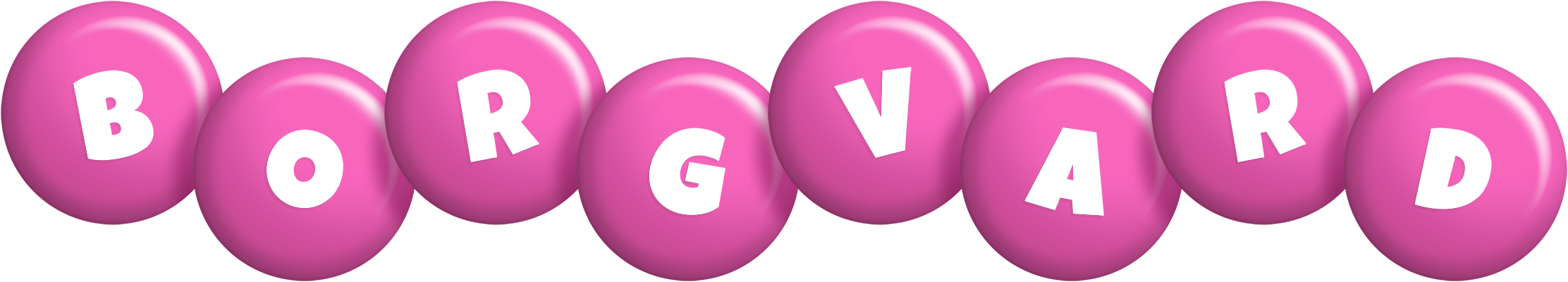 Borgvard candy-pink logo