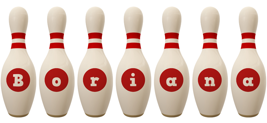 Boriana bowling-pin logo
