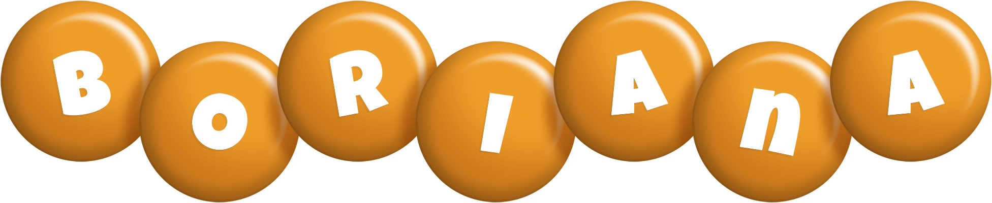 Boriana candy-orange logo
