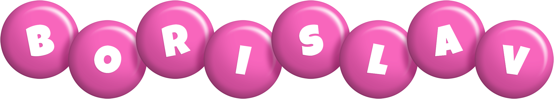 Borislav candy-pink logo