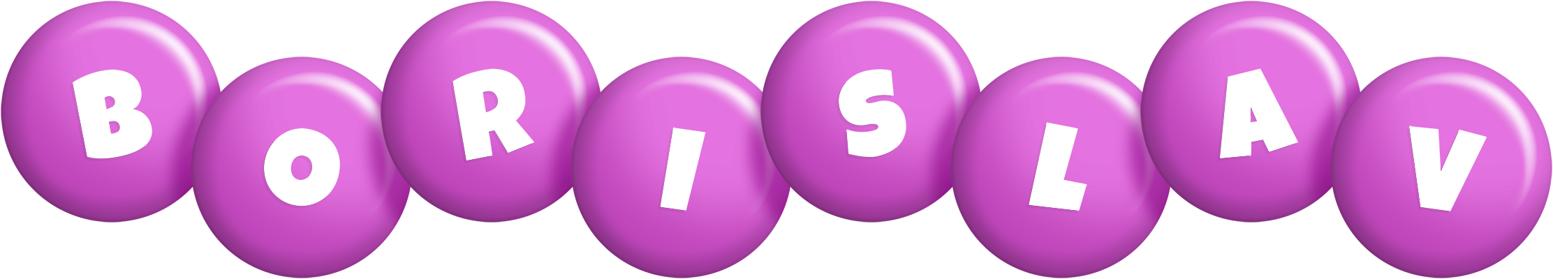 Borislav candy-purple logo