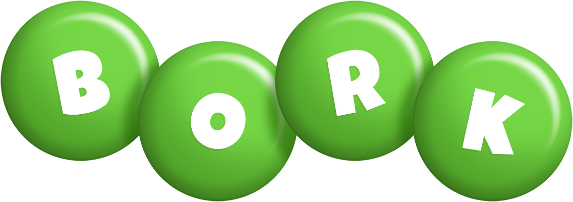 Bork candy-green logo