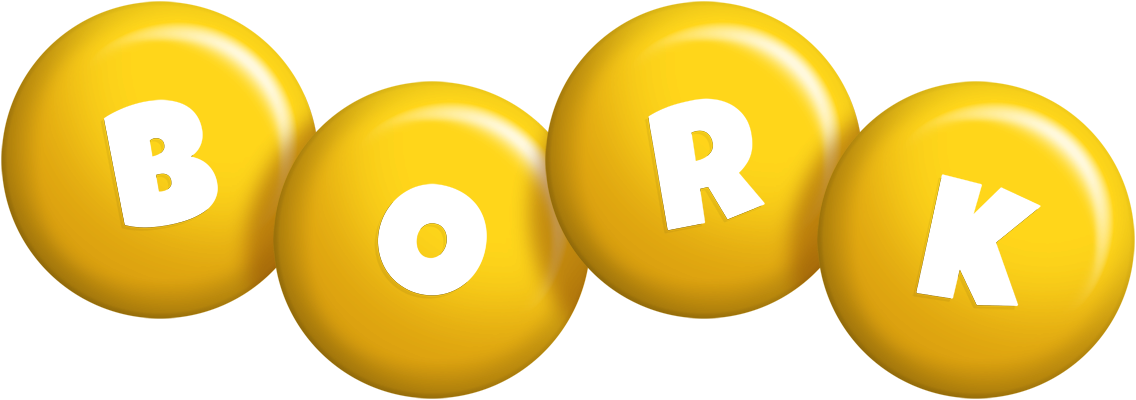 Bork candy-yellow logo