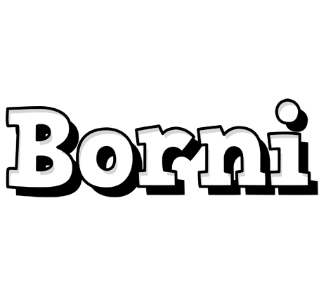 Borni snowing logo