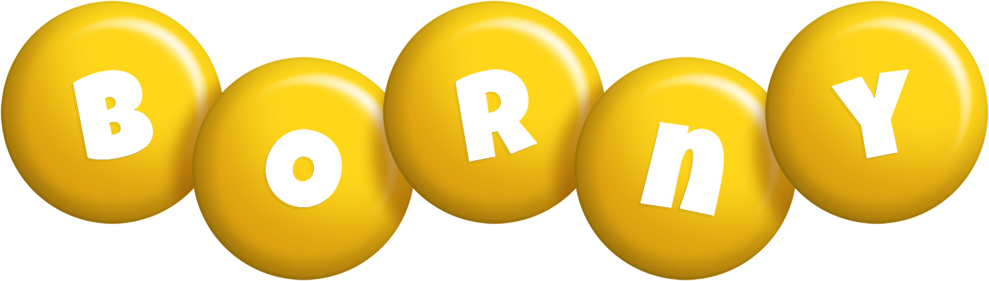 Borny candy-yellow logo
