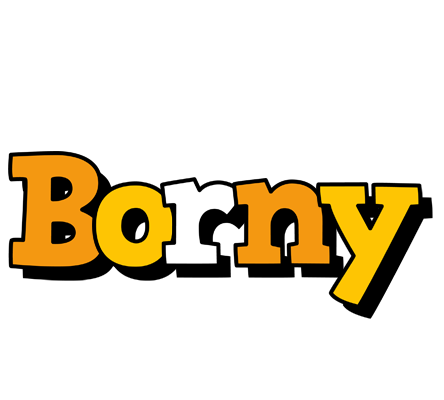 Borny cartoon logo
