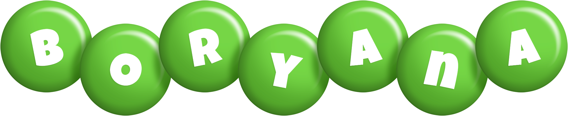 Boryana candy-green logo