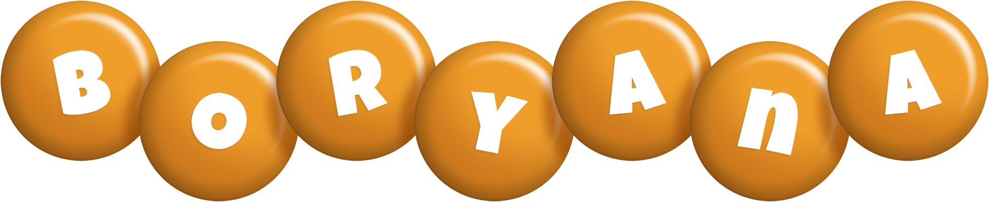 Boryana candy-orange logo