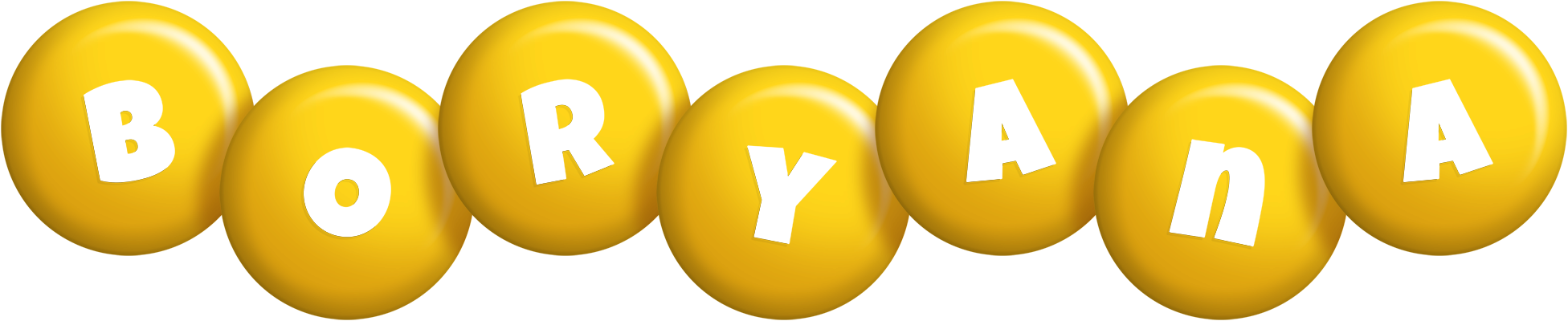 Boryana candy-yellow logo
