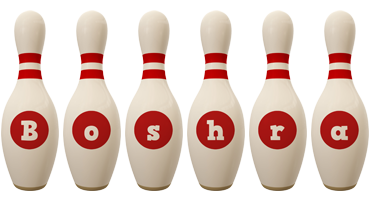 Boshra bowling-pin logo