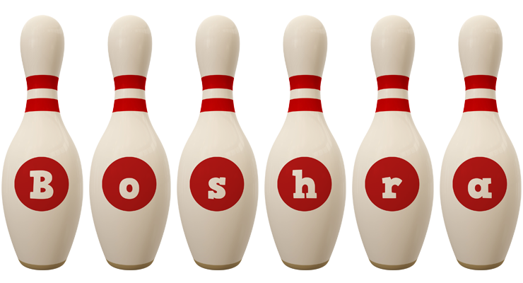Boshra bowling-pin logo