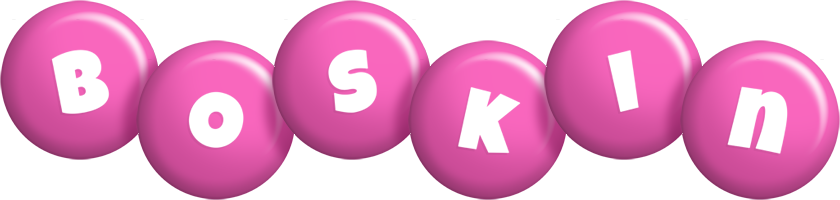 Boskin candy-pink logo