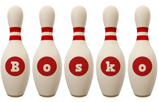 Bosko bowling-pin logo