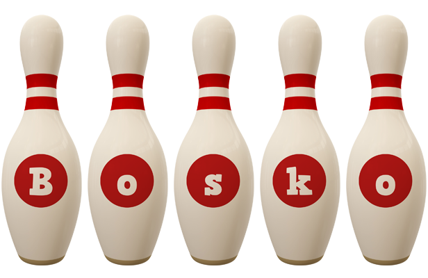 Bosko bowling-pin logo