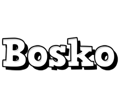 Bosko snowing logo