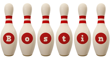 Bostin bowling-pin logo