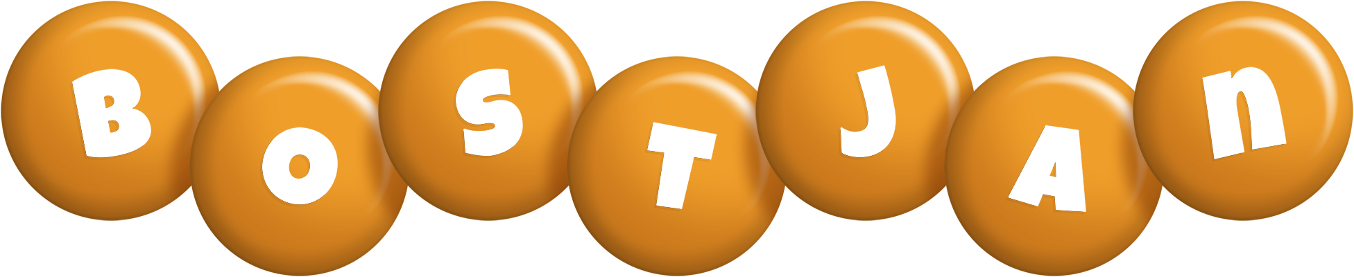 Bostjan candy-orange logo